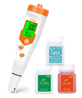 4 In 1 pH EC PPM TDS Meter For Hydroponics Nutrient Solution With Temperature Sensor and included calibration liquids