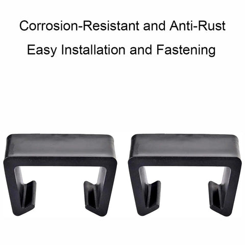 Four Pack Outdoor Patio Furniture Clips For Sectional Sofas And Wicker Rattan Chairs, Black 59mm Inner Bore Connectors shown
