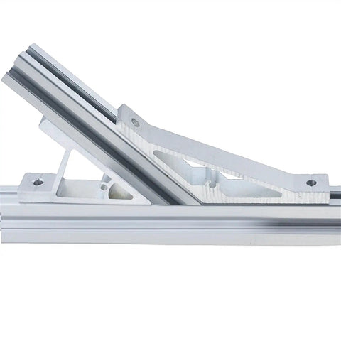 Heavy Duty Metal Corner Brace And Shelf Bracket Compatible With 20 30 40 50 60 80 Series Aluminum Profiles showing 135 degree angle.