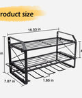 Wall Mounted Power Tool Organizer Rack With Battery Holder And Four Drill Slots, Heavy Duty Metal Storage Shelf size dimensions
