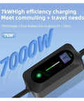 Straight Up Reliable 7Kw Ev Charger With 10M Type 2 Cable Iec 62196 Standard showing charging display and design.