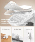 9 Pack Magnetic Cable Clips with acrylic adhesive shown on desk, table, and wall for cable management at home or office.