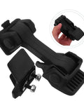 Heavy Duty Black Rubber Toggle Latch For Truck Tool Box With Spring Catch Seal, close-up view of durable black rubber latch.