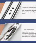 Heavy Duty 900Mm Full Extension Drawer Slides Ball Bearing Metal Rails Side Mount For Cabinets showing disassembly feature.