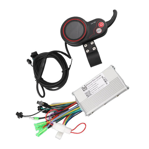 Universal Electric Bike Controller Kit With LCD Display And Shifter For 24V To 60V E Bikes And Scooters Power Readout 250W And 350W Hall And Non-Hall Motor Support Ideal For Commuters And Urban Riders