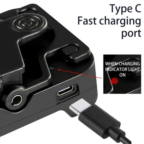 Close-up of Type C fast charging port on Badass Bicycle Laser Calibrator And Saddle Positioner Bike Tool.