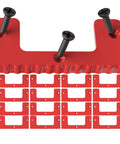 16 Piece Packout Cleats And Feet Kit For Milwaukee System Heavy Duty Mountable Storage Cleats in red with included screws.