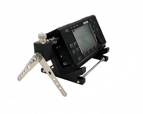 Universal Ham Radio Antenna Bracket With BNC To SO239 Adapter Rugged Mount for QRP Rigs and SDR Gear, side view