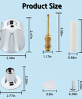 3 Handle Tub And Shower Trim Kit For Price Pfister Verve Faucets Upgrade Your Bath With Stems 12H-2H 12H-2C 12H-18D size details