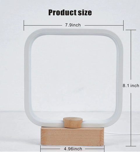Wood Table Lamp With 3 Color Temperatures Dimmable LED Lighting Bedside Night Light Small Desk Lamp For Living Room And Office