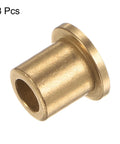 8 Pack Flange Bearing Sleeve Set With 6mm Bore 10mm Outer Diameter 12mm Length 2mm Flange Thickness Bronze Self Lubricating Bushings For Industrial Equipment And Heavy Duty Machinery