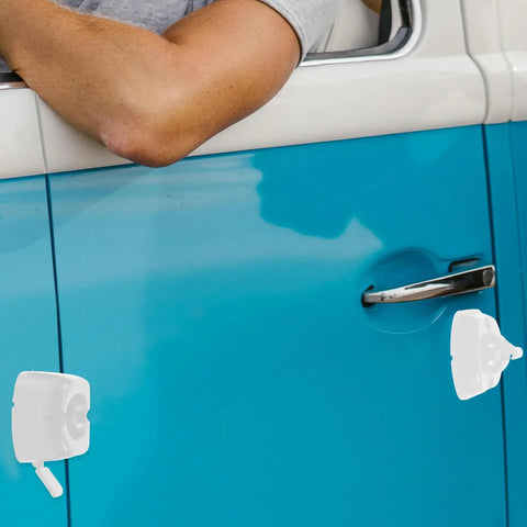 Heavy Duty Rv Door Catch Keeps Enclosed Trailer And Camper Entry Secure With Easy Install Sturdy Locking Mechanism Plastic Holder for vehicle access.
