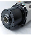 Badass 9Kw Iso30 Atc Cnc Spindle Motor Featuring Air Cooling And Integrated Vfd Inverter For Smooth 24000Rpm Metal Milling and Pro Level Router Work Without Hassle, close-up view of spindle