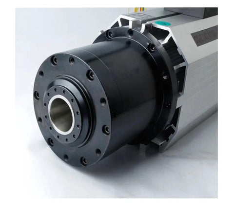 Badass 9Kw Iso30 Atc Cnc Spindle Motor Featuring Air Cooling And Integrated Vfd Inverter For Smooth 24000Rpm Metal Milling and Pro Level Router Work Without Hassle, close-up view of spindle