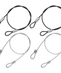 Black and silver lanyard cables from Beefed Up Hood Pins Kit For Cars And Off Road Rigs Universal Racing Hood Lock Pins With Aluminum Alloy Bodies
