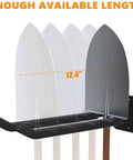 Heavy Duty Garage Hooks Set 2 Wall Mount Tool Hangers Twelve Point Four Inch Long with measurement illustration