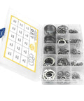 315 Piece 304 Stainless Steel External Retaining Ring Kit M4 To M28 Shaft C Type Snap Rings Gaskets Assortment in open box