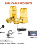 4 Pack SMA 90 Degree Male To Female Coax Adapters Kit For Antennas, Two Way Radios, Gold plated brass adapters