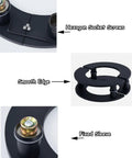 Half Circle Barn Door Pull Handle with hexagon screws and smooth edge, heavy duty aluminum, double sided, 30x22 cm, rust resistant.