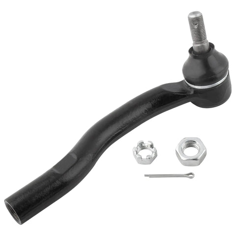 2 Piece Front Outer Tie Rod Ends Replacement Kit For Lexus ES300 2002 2003, Toyota Camry 2002 2003, Highlander 2001 2003 ES3601 ES3600 Front Left Right black steel tie rod with nut and cotter pin