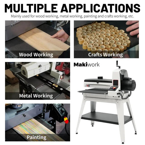 Drum Sander Feed Belt Conveyor 22-3/8 By 44 Inch Silicon Carbide 100 Grit Belt With Bi-Directional Tape Joint For JWDS-2244 in use for woodworking, metal working, crafts, and painting applications