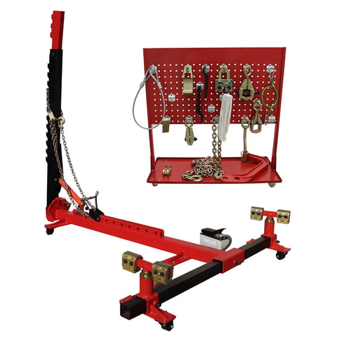 Heavy Duty Car Frame Repair Machine For Auto Body And Frame Repair Tool With 4409 Lbs Loading Capacity, red equipment setup