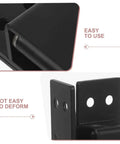 Concealed Adjustable 5 Inch Wood Door Hinge Black Square Hidden Cabinet Hinge For Secret Doors Heavy Duty Flush Mount Hardware