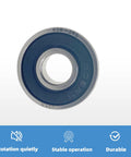 Close-up of 20-Pack 608-2RS sealed 8x22x7mm micro deep groove ball bearing for skateboards and 3D printers with rubber shields