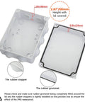 ABS Plastic IP65 Dustproof Waterproof Junction Box Universal Electrical Project Enclosure White 5.9 x 4.3 x 2.8 Inch