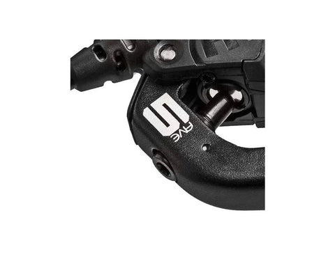 Close-up of 2-Finger Ergonomic Aluminum Bicycle Brake Lever For Left Or Right Hand, 2200 Mm Cable, Adjustable Reach, Black, One Size