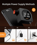 5G WiFi And Bluetooth BBQ Temperature Controller multiple power supply methods with USB and wall plug options shown