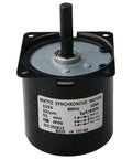 Low Speed 115V 60Hz Synchronous Gear Motor With CW CCW Control, Dual Ball Bearings, 10W, 15RPM, 10Kg.cm Torque, Waterproof Lead Wires