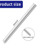 Half Inch Diameter Eight Inch Long Stainless Steel Round Rod Set of 2 for DIY Crafting and Metalworking Projects 304 Stainless Steel Solid Rods