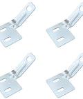 4 pack stainless steel door alignment brackets for bi-fold doors in silver finish, durable and easy to install hardware kit.