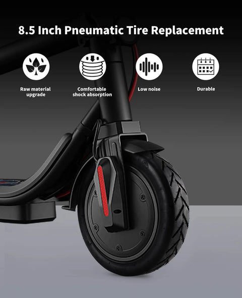 Thicker 8.5x2 Scooter Inner Tube Replacement for 8.5 Inch Wheels Fits Xiaomi M365 Gotrax Gxl V2 installed on scooter.