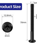20 Piece M6 70mm Flat Head Socket Cap Screws For Furniture Carbon Steel Black Oxide Partial Thread Hex Key Included