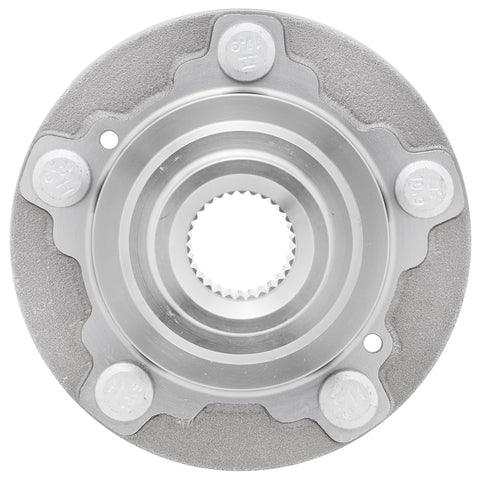 Top view of a 2-Pack Front Wheel Hub Bearing Assembly Repair Kit For Front Left And Right Sides, showing circular metal component.