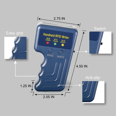 Handheld RFID Card Copier Duplicator For ID IC HID Smart Cards Portable Two Button Operation Easy Read Write Without PC