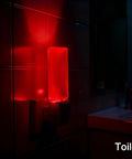 2 Pack Plug In Red Night Lights With Dusk To Dawn Sensor Zero Point Five Watt LED Auto On Off Soft Red Glow in bathroom