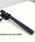 Reinforced Built To Last Tough As Nails Heavy Duty Black Slide Bolt Gate Latch with Extra Thick 304 Stainless Steel