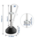4Pcs Heavy Duty Swivel Leveling Feet M8 M10 M12 showing dimensions, nickel steel core, and rubber base for furniture stability.
