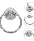 Vintage Metal Ring Drawer Pulls Ten Pack Silver Cabinet Handles Round Drop Knobs For Dressers Cupboards And Furniture Hardware Classic Ready To Install