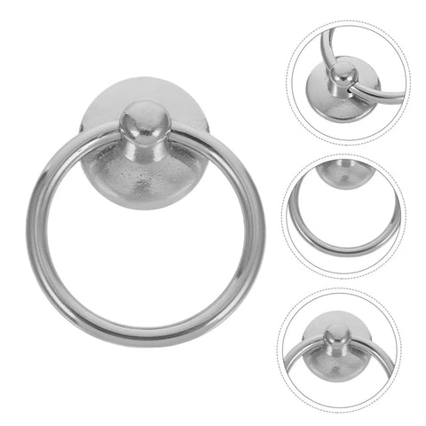 Vintage Metal Ring Drawer Pulls Ten Pack Silver Cabinet Handles Round Drop Knobs For Dressers Cupboards And Furniture Hardware Classic Ready To Install