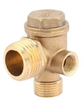 Three Port Air Compressor Check Valve With Male And Female Threads Brass Pneumatic Valve For Quick Connects Replaces Worn Valves In Tanks And Piston Pumps The Real Workhorse For Your Air System