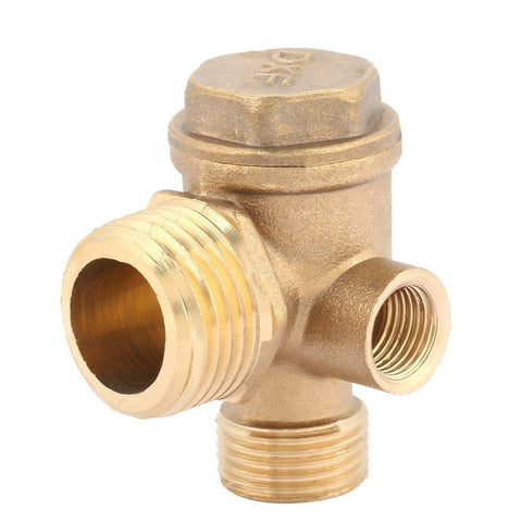 Three Port Air Compressor Check Valve With Male And Female Threads Brass Pneumatic Valve For Quick Connects Replaces Worn Valves In Tanks And Piston Pumps The Real Workhorse For Your Air System