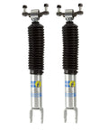 Bilstein 5100 Series Front And Rear Monotube Shocks Set For 2011 To 2024 Silverado 2500 HD And Sierra 3500 HD with black boot