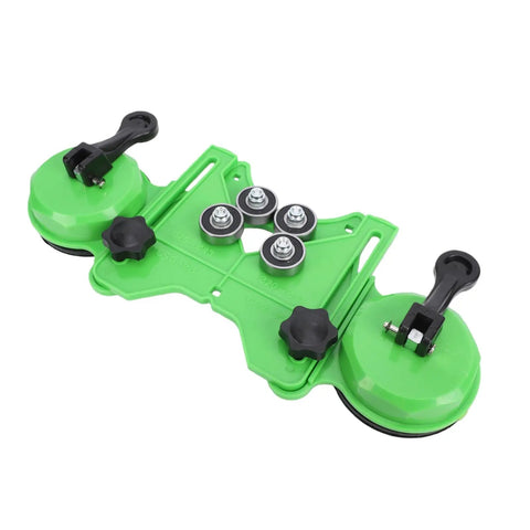 Jiawu 16 Piece Hole Saw Kit For Tiles Drilling Heavy Duty Metal Wood Plastic Glass Ceramic And Stone With Fast Bit Installation And Long Lasting Durability For Home Renovation Or Serious DIY Projects That Need Big Holes Made Quick And Clean. green suction guide with roller bits