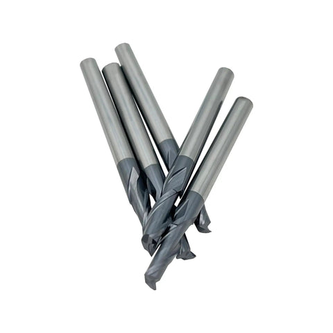Carbide Square End Mill Two Flute One Eighth Inch Shank And Cutting Diameter One Eighth Inch Three Eighths Inch Cutting Length TiAlN Coated