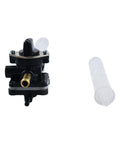 Front view of Plug And Play Vacuum System Petcock 22mm Straight Outlet Fits Harley Davidson Sportster 883 XL883 XLH883 1200 XL1200 XLH1200 From 1995 Through 2006 Fuel Valve Replacement 62169 95 95B Easy Install And Reliable with plastic cover.