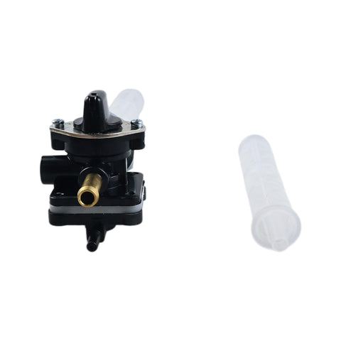 Front view of Plug And Play Vacuum System Petcock 22mm Straight Outlet Fits Harley Davidson Sportster 883 XL883 XLH883 1200 XL1200 XLH1200 From 1995 Through 2006 Fuel Valve Replacement 62169 95 95B Easy Install And Reliable with plastic cover.